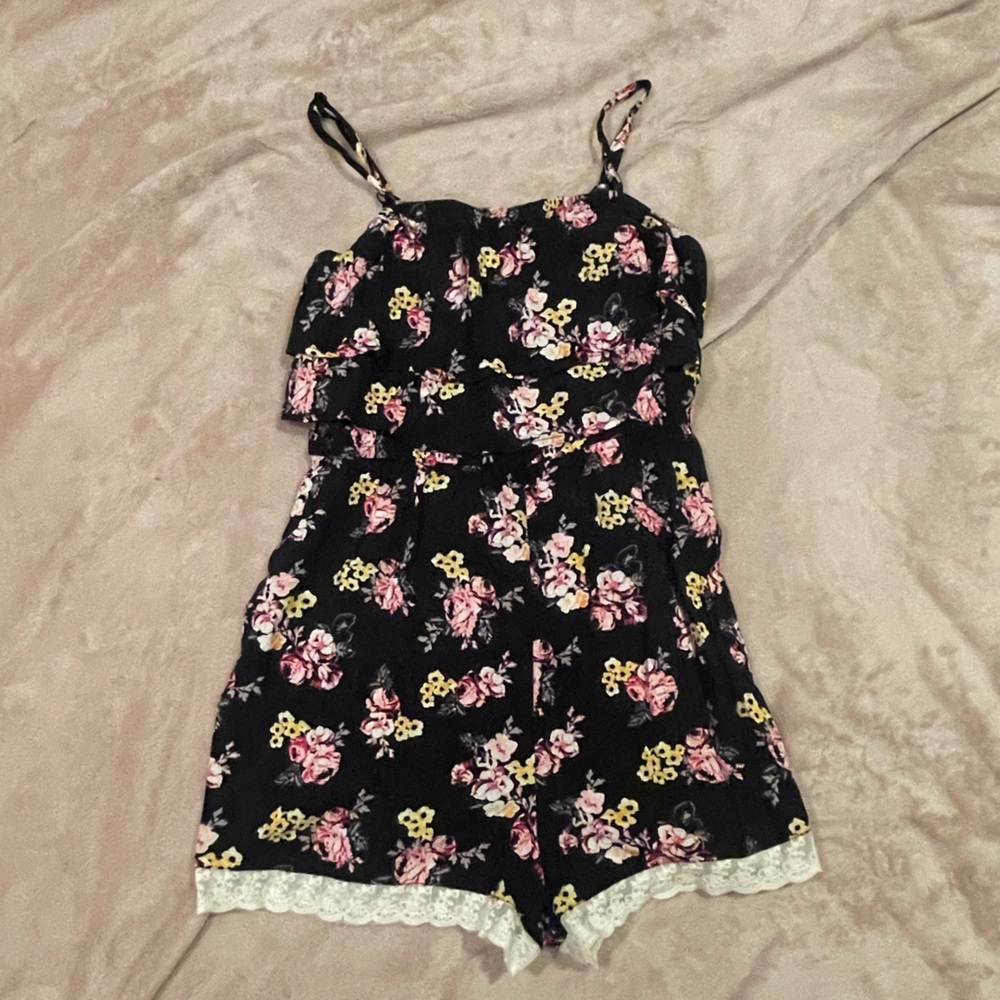 Girls Justice floral romper - Picture 1 of 4
